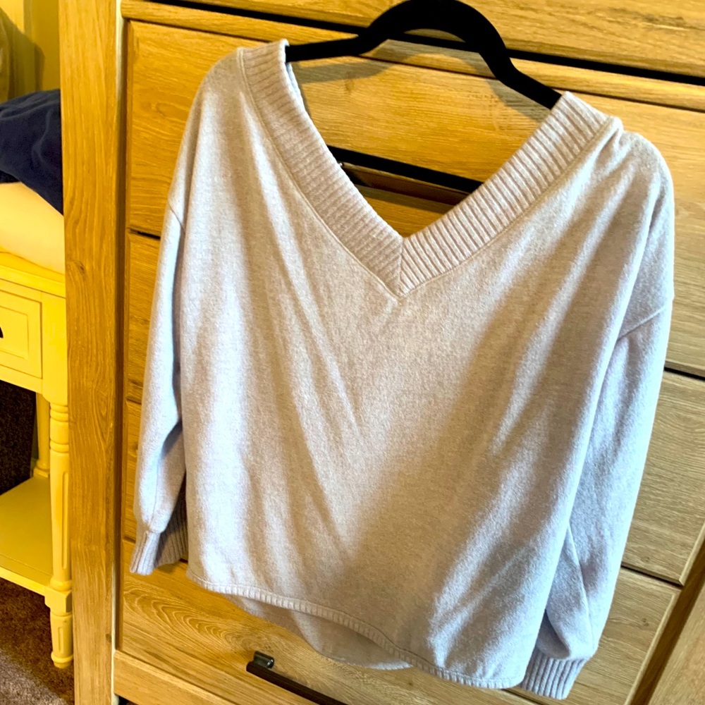 Off the shoulder lightweight sweater